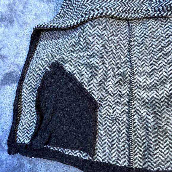 Lauren Ralph Lauren Zip Cardigan Sweater Womens Medium Lambswool Herringbone - Picture 6 of 13